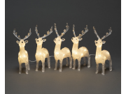 Konstsmide Acrylic Reindeer 5 piece Set (19cm x 13cm)